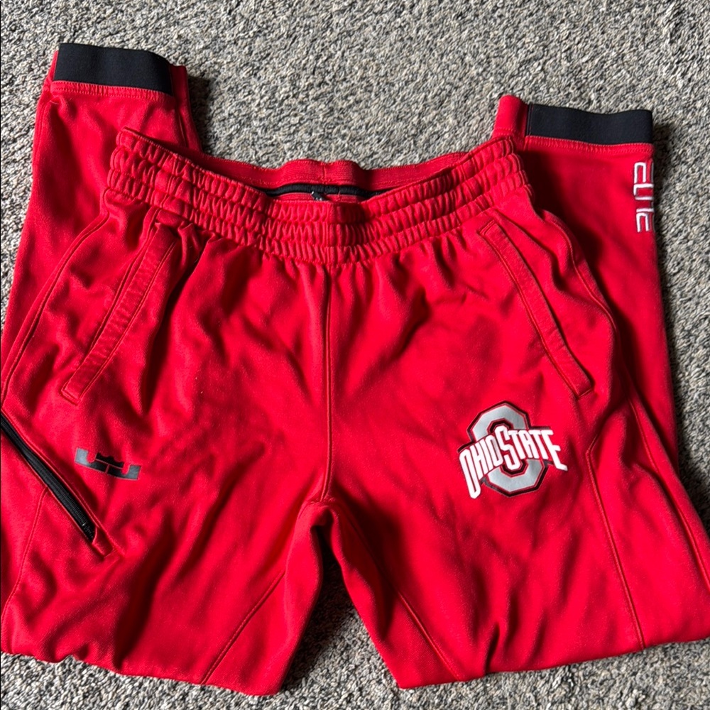 Nike Elite LeBron James Ohio State University OSU buckeyes Joggers Medium M Med